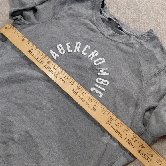 Abercrombie Olive Gray Camo Pullover Sweatshirt - Picture 3 of 9